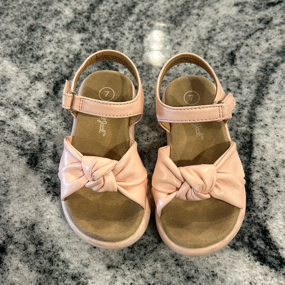 Cat and Jack blush sandals. Toddler 7.